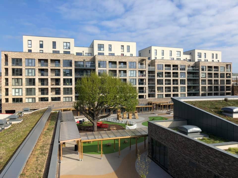 High res apartment block in London