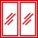 sliding-doors red window icon